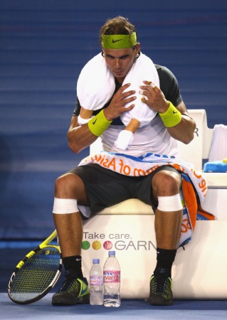 tenniselbowroom hearts ice cool nadal.  Photo by Mark Kolbe/Getty Images.